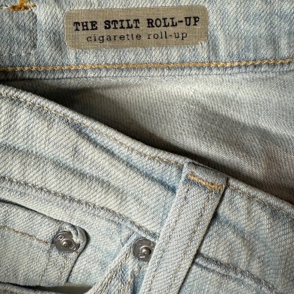AG Jean Stilt Cigarette Roll Up Light Blue Size 27 NWT - Picture 10 of 12